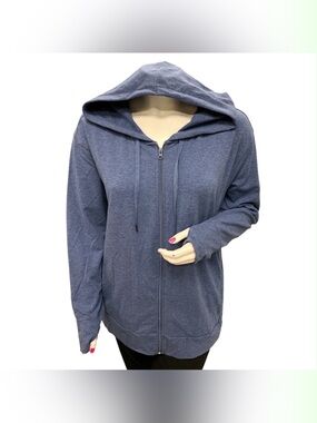 Active Zone Everyday Washed Blue Zip-Up Hoodie Size 2X